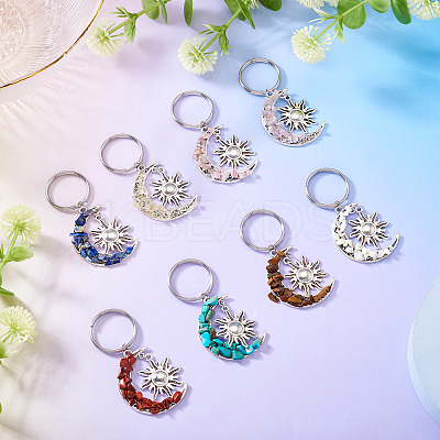 Natural & Synthetic Gemstone Keychain KEYC-TAC00041-1