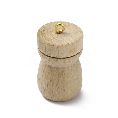 Wood Perfume Bottle Pendants WOOD-WH0030-43-1