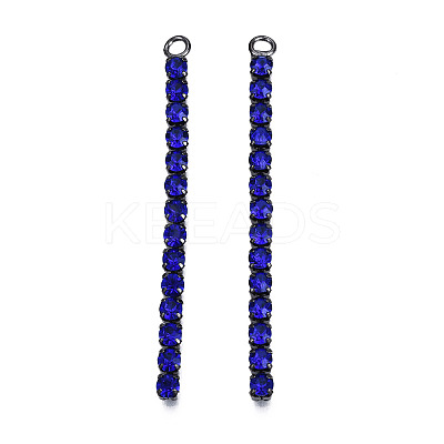 Rack Plated Brass Pave Rhinestone Chain Big Pendants KK-N216-417-01B-1