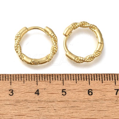 Rack Plating Twist Brass Hoop Earrings EJEW-H143-21G-1