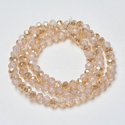 Electroplate Glass Beads Strands EGLA-A034-J8mm-K01-1