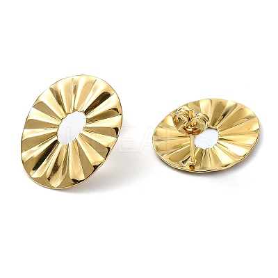 Ion Plating(IP) 201 Stainless Steel Stud Earrings EJEW-K270-18G-1