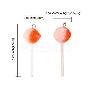 30Pcs 5 Colors Resin Pendants RESI-CJ0001-222-1