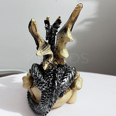 Resin Dragon Boat Trays Figurines Statue for Home Office Desktop Decoration PW-WG88418-01-1