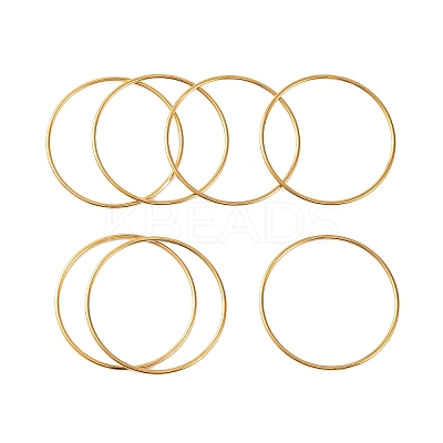 7Pcs PVD Vacuum Plating 304 Stainless Steel Bangles Set for Women BJEW-A011-09A-G-1