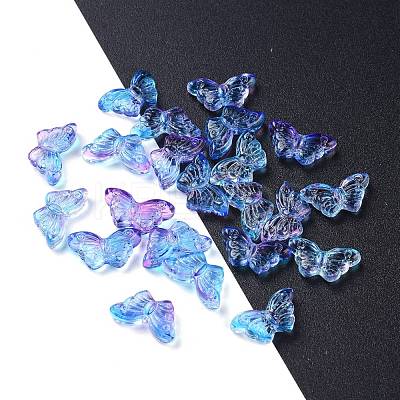 Electroplate Transparent Glass Beads EGLA-L027-E-C01-1