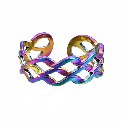 Hollow Wide Cuff Rings RJEW-N038-022-1