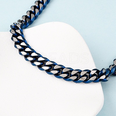 10MM 304 Stainless Steel Cuban Link Chain Necklaces NJEW-C099-04A-01-1
