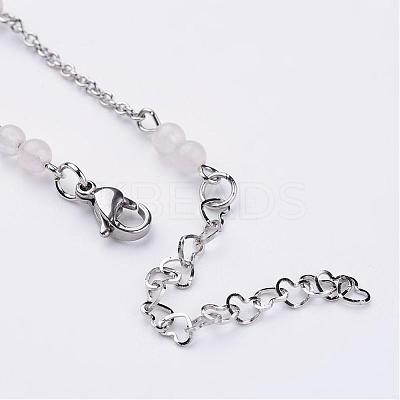 304 Stainless Steel Chain Anklets AJEW-AN00170-03-1