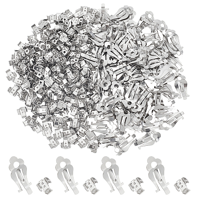 200 Sets 316 Surgical Stainless Steel Clip-on Earring Findings STAS-DC0011-89-1