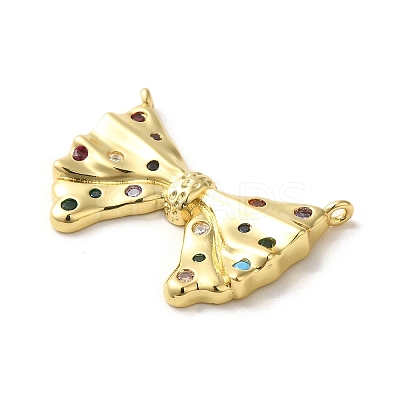 Real 18K Gold Plated Brass Micro Pave Cubic Zirconia Pendants KK-M281-01G-02-1