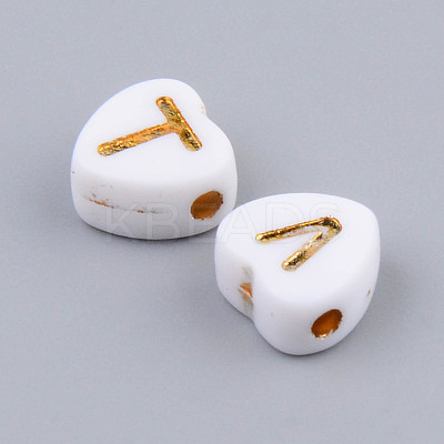 Electroplate Opaque Acrylic Beads X-MACR-S273-38-1