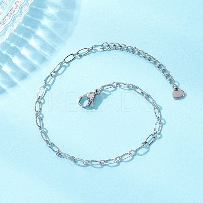 Brass Oval Link Chains Bracelets for Women BJEW-JB13035-1