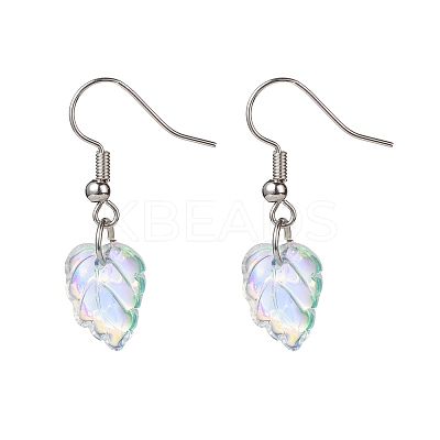 6 Pairs 6 Style Colorful Rhinestone Flower & Cross & Leaf & Teardrop Dangle Earrings EJEW-JE05046-1