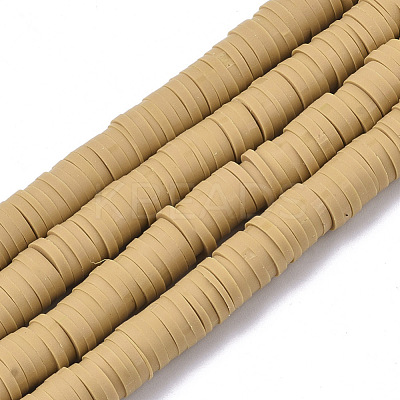Handmade Polymer Clay Bead Strands X-CLAY-S094-6mm-A02-1