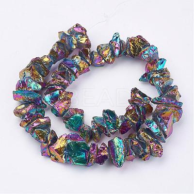 Electroplated Natural Quartz Crystal Bead Strands G-F336-06D-1