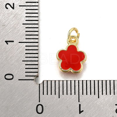 Brass Enamel Charms KK-C106-03G-1