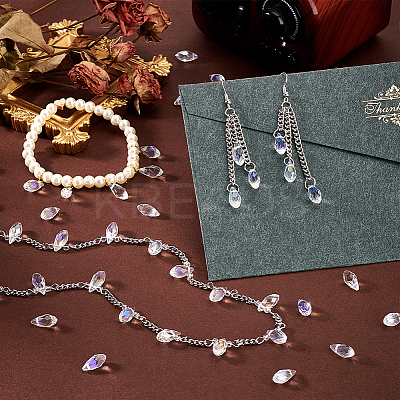 3Strands 3 Styles Electroplate Glass Faceted Teardrop Beads Strands EGLA-GA0001-29-1