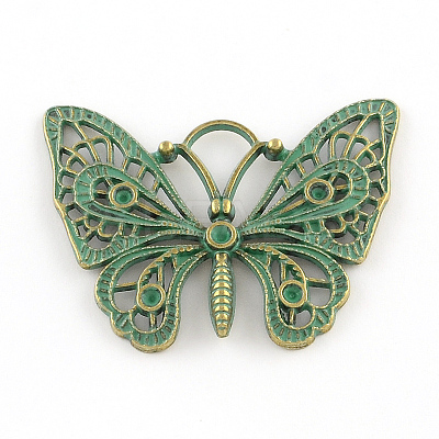 Butterfly Zinc Alloy Pendants LS-X-PALLOY-R065-069-FF-1