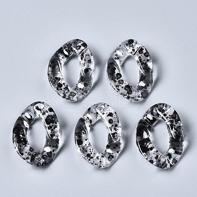 Transparent Spray Paint Acrylic Linking Rings TACR-Q276-001A-1