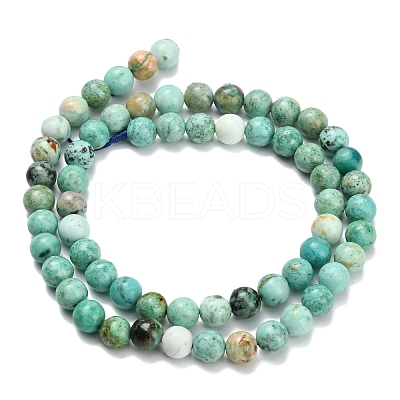 Natural Peruvian Turquoise(Jasper) Beads Strands G-L642-B08-6mm-1