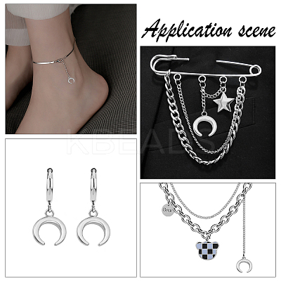 30Pcs 304 Stainless Steel Charms STAS-DC0005-42-1