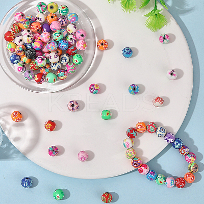 Handmade Polymer Clay Beads CLAY-PA0001-08B-1