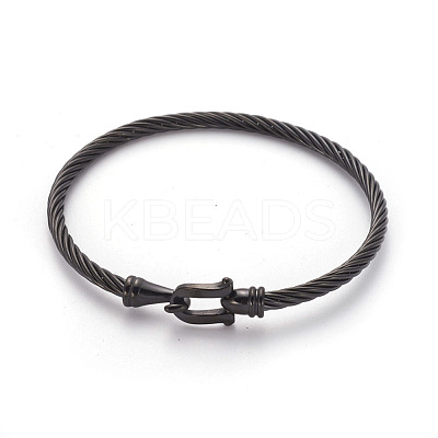 304 Stainless Steel Bangles BJEW-L642-20B-1