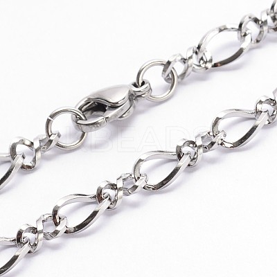 Tarnish Resistant Fashionable 304 Stainless Steel Chain Necklaces LS-NJEW-I060-04A-1