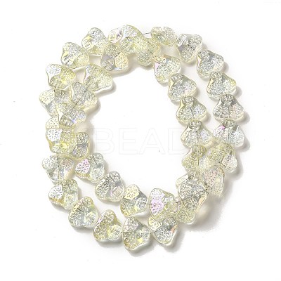 Transparent Electroplate Glass Beads Strands LS-EGLA-F158-FR01-1