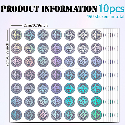 PET Waterproof Self Adhesive Laser Sticker STIC-WH0028-005-1