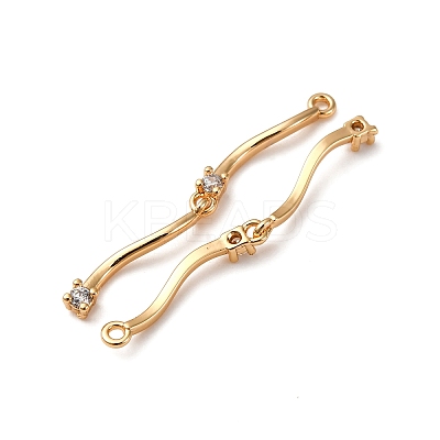 Brass Micro Pave Clear Cubic Zirconia Pendants KK-Z112-30G-1