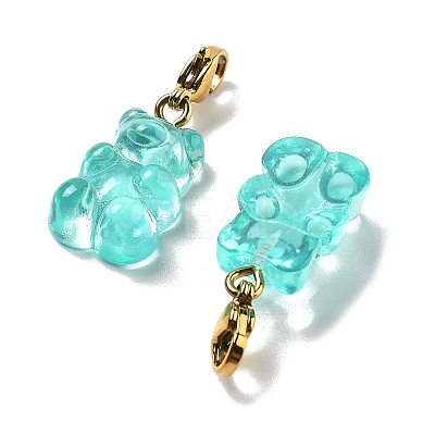 Bear Resin Pendant Decorations STAS-M092-01G-10-1