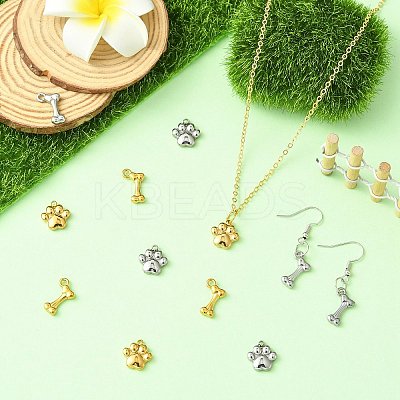 12Pcs 4 Styles 304 Stainless Steel Pendants STAS-CJ0003-19-1