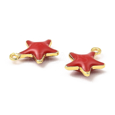Brass Enamel Charms KK-K337-02G-1