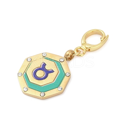 304 Stainless Steel Enamel Pendant Decoration STAS-S168-01G-02-1
