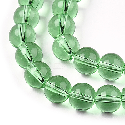 Transparent Glass Beads Strands GLAA-T032-T8mm-17-1