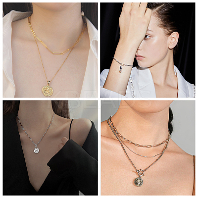 DIY Paperclip Chain Jewelry Making Kits DIY-SC0014-49AB-1