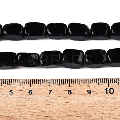 Natural Black Stone Beads Strands G-T138-88-1
