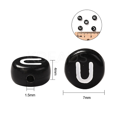 288G 26 Style Black Acrylic Beads SACR-X0015-17-1