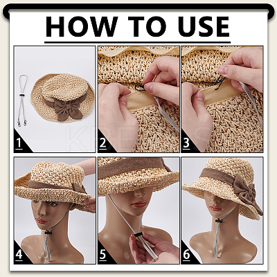 24Pcs Plastic Hat Flexible Removable Chin Cord FIND-FG0004-90-1