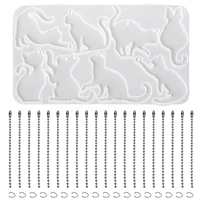 1Pc Cat Pendant Silicone Mold DIY-TA0006-20-1