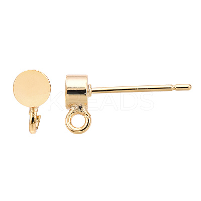 Brass Stud Earring Findings KK-WH0065-09A-G-1