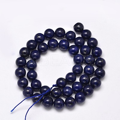 Dyed Natural Lapis Lazuli Round Beads Strands G-M169-12mm-05-1