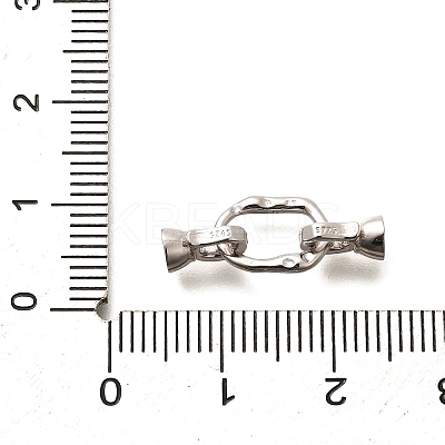 925 Sterling Silver Fold Over Clasps STER-B006-02P-1