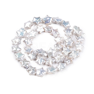 Natural Nucleated Baroque Keshi Pearl Beads Strands PEAR-S020-Z03-04-1