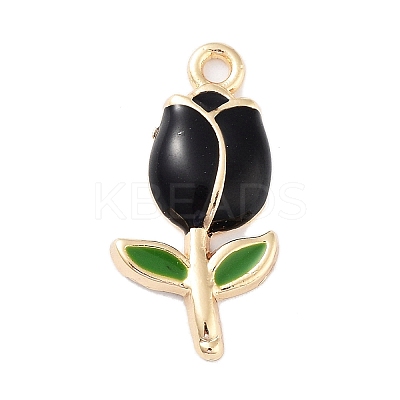Golden Plated Alloy Enamel Pendants ENAM-L047-01G-05-1