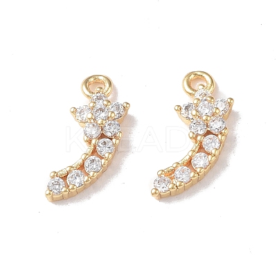 Brass Micro Pave Cubic Zirconia Pendants KK-I702-55G-1