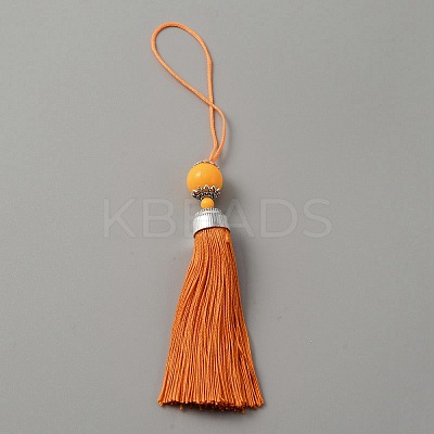 Polyester Tassel Big Pendants Decorations HJEW-TAC0019-01J-1