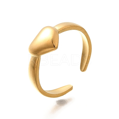304 Stainless Steel Open Cuff Rings for Women RJEW-R010-04G-1